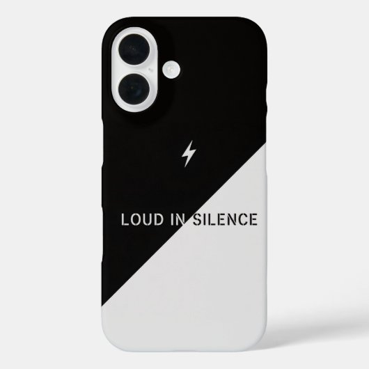Loud in Silence – Black & White Bold Statement Pho Case-Mate iPhone Case (Achterkant)