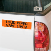 LOUD PIPES BEWAREN LEVEN BUMPERSTICKER (Op Truck)