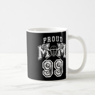 Loud Proud Lacrosse Mom Nummer Speler 99 Mama Fami Koffiemok
