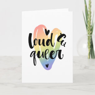 Loud & Queer Watercolor Heart Kaart
