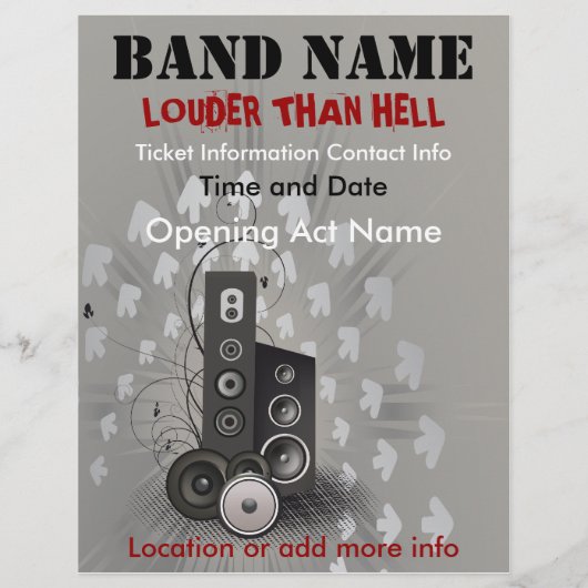 Louder dan Hell Music Flyer (Achterkant)
