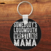 Loudmouth Worstelen Mama Mam Funny Moederdag Sleutelhanger (Voorkant)