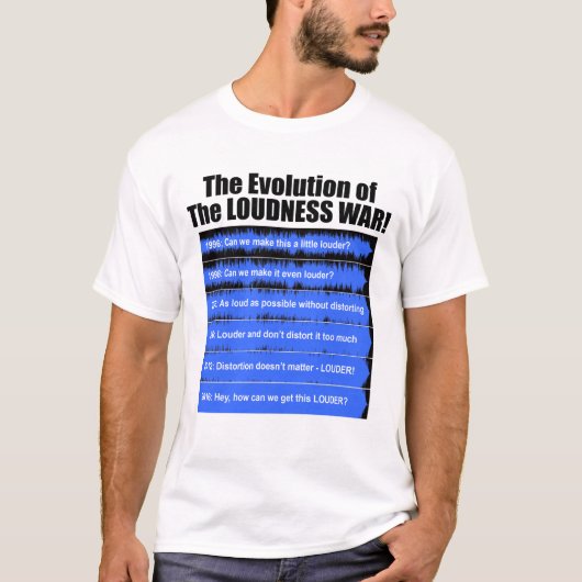 Loudness War Evolution T-shirt (Voorkant)