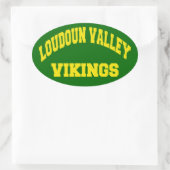 Loudoun Valley Vikings Ovale Sticker (Tas)