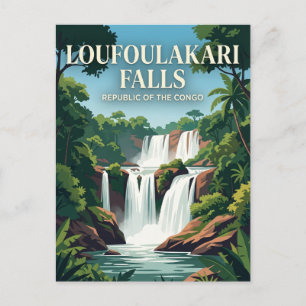 Loufoulakari-watervallen Republiek Congo Briefkaart