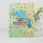 Lough Corrib Irlande Carte Vintage. (Debout devant)