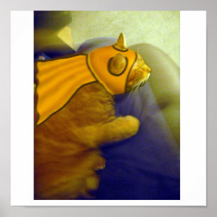 Louie de Ginger Cat als kapitein me-Ow Poster