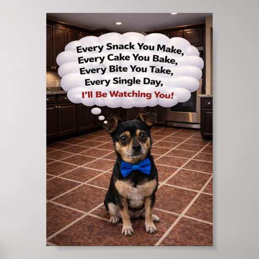 "Louie kijkt naar je" Poster (Voorkant)