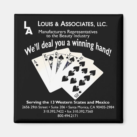 Louis & Assoc. 2 x 2 m² Magnet (Devant)