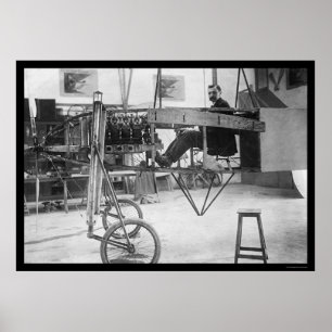 Louis Bleriot en zijn 50 Horsepower Monoplane 1912 Poster