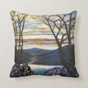 Louis Comfort Tiffany - Glas in lood 4 Magnolias Kussen