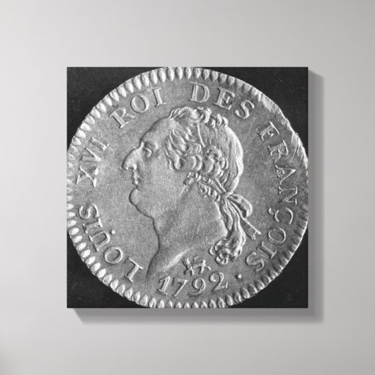 Louis d'Or beeldend Lodewijk XVI, 1792 Canvas Afdruk (Voorkant)