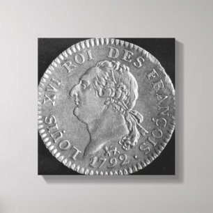 Louis d'Or beeldend Lodewijk XVI, 1792 Canvas Afdruk