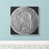 Louis d'Or beeldend Lodewijk XVI, 1792 Canvas Afdruk (Insitu (Houten vloer))
