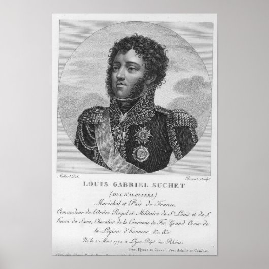 Louis-Gabriel Suchet Duke van Albufera Poster (Voorkant)