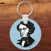 Louis-Hector Berlioz (op gekleurde achtergrond) Sleutelhanger (Voorkant)