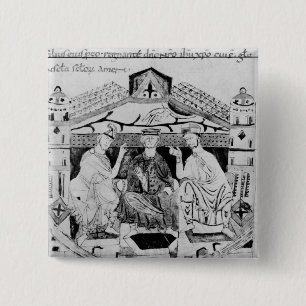 Louis I the Pious Vierkante Button 5,1 Cm