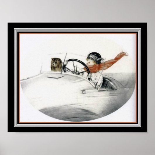 Louis Icart "Sunday Drive" Art Déco Imprimer (Devant)