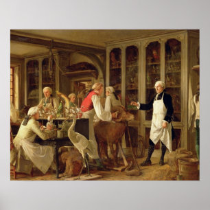 Louis Jean Marie Daubenton (1716-99) in zijn Labor Poster