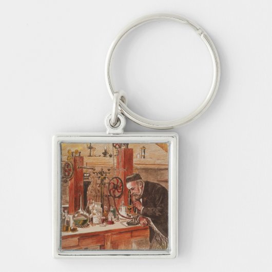 Louis Pasteur experimenteert Sleutelhanger (Voorkant)