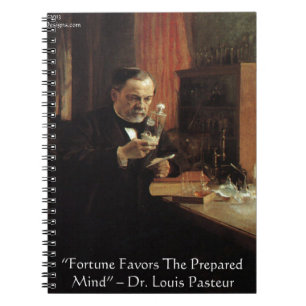 Louis Pasteur "Fortune" Citaat Cadeaus & T-shirts Notitieboek