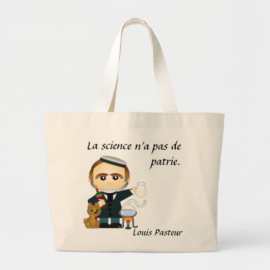 Louis Pasteur . fr Grote Tote Bag (Voorkant)