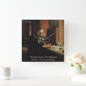 Louis Pasteur "Geluk" Quote Wandklok Vierkante Klok (Huis)