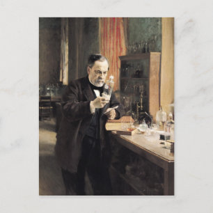 Louis Pasteur in zijn Laboratorium, 1885 Briefkaart