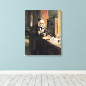 Louis Pasteur in zijn Laboratorium, 1885 Canvas Afdruk (Insitu (Houten vloer))