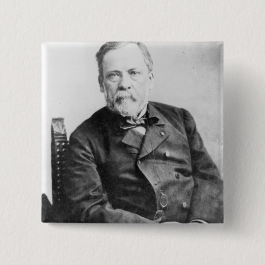Louis Pasteur Vierkante Button 5,1 Cm (Voorkant)