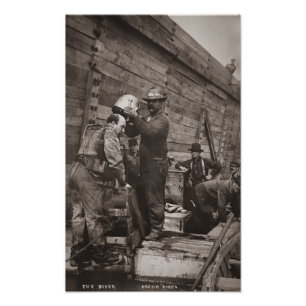 Louis Pesha De  Grote Meren in het duikwater P Foto Afdruk