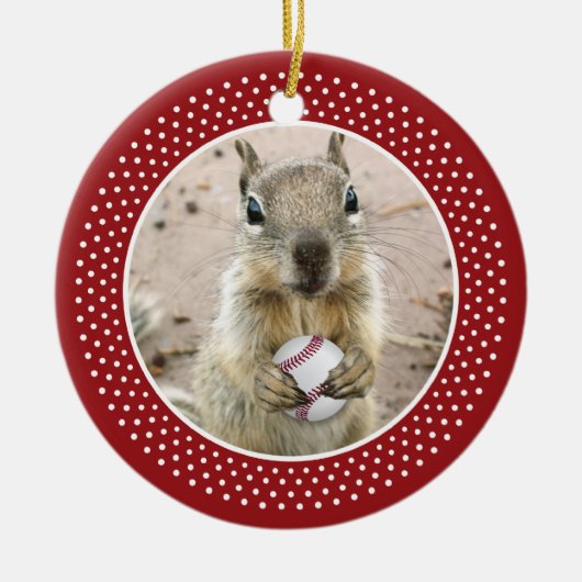 Louis Rally Squirrel Keramisch Ornament (Voorkant)