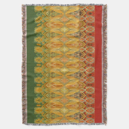 Louis Sullivan Stencil Truss Frieze Pattern Deken (Voorkant Verticaal)