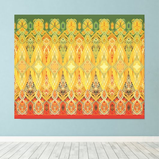 Louis Sullivan Truss Frieze Stencil Canvas Afdruk (Insitu (Houten vloer))