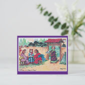 Louis Wain, Art de chat en kimono japonais Carte (Debout devant)