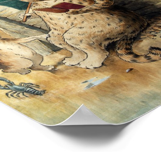 Louis Wain bij het strand Poster (Hoek)