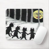Louis Wain Black Cat Moon Mousepad Muismat (Met muis)
