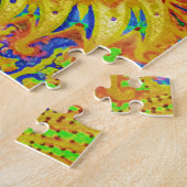 Louis Wain - Blue Paisley Cat Legpuzzel (Zijkant)