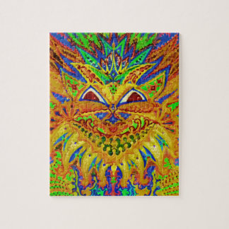 Louis Wain - Blue Paisley Cat Legpuzzel