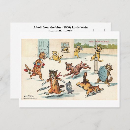 Louis Wain Briefkaart (Voorkant / Achterkant)