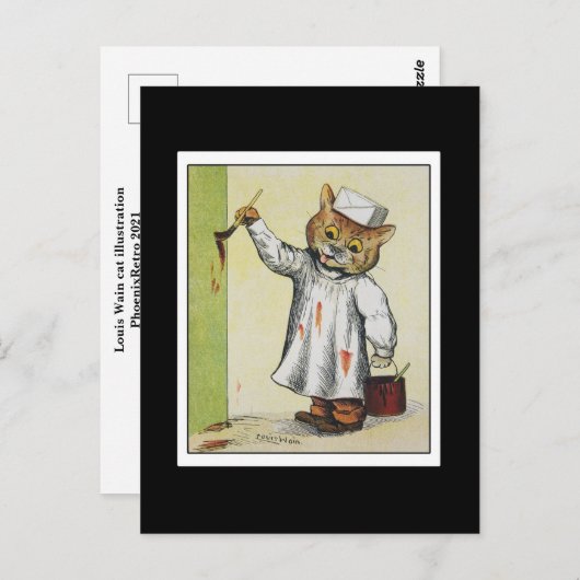 Louis Wain Briefkaart (Voorkant / Achterkant)