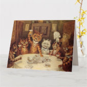 LOUIS WAIN CAT CATS MARIAGE CARTES DE FÉLICITATION (Fleur jaune)