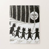 Louis Wain Cat Full Moon Legpuzzel (Verticaal)