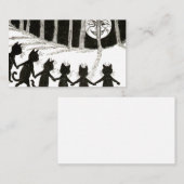 Louis Wain Cat Full Moon Visitekaartje (Voorkant / Achterkant)