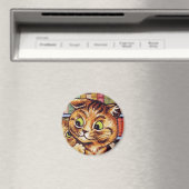 Louis Wain cat Magnet (In Situ (Lave-vaisselle))