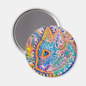 Louis Wain cat Magnet Magneet (Voorkant / Achterkant)