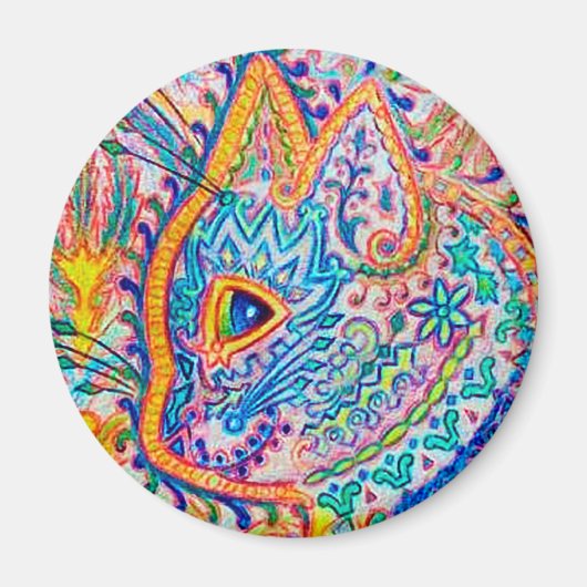 Louis Wain cat Magnet Magneet (Voorkant)