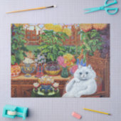 Louis Wain Cat Psychedelische decoupage Tissuepapier (Craft)