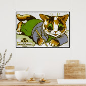  Louis Wain Cat Writer Mascot Poster Print (Keuken)