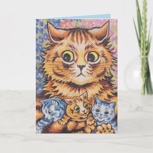 LOUIS WAIN CHRISTMAS CAT CATS WENSKAART FEESTDAGEN KAART